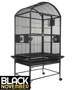 Parrot-Supplies Dakota Dome Top Parrot Cage Black